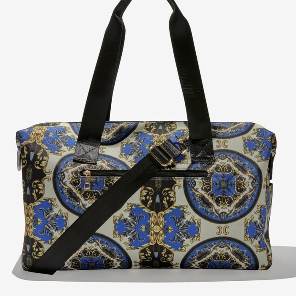 NEW Alice +Olivia X FABFITFUN Duffle Bag Regal Romance Sapphire